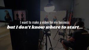 Video for Business - background includes a full video production set